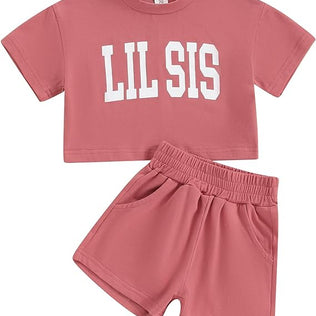 Baby and Toddler Girl Boy Big Sister Little Sister Brother Matching Outfits Romper/T Shirt Shorts Summer Clothes