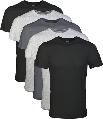 5 Items Gildan Men's Crew T-Shirts, Multipack, Style G1100